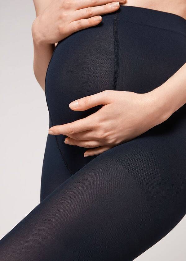 Calzedonia 60 Denier Maternity Opaque Strumpbyxor Dam Blå | SE3148YU