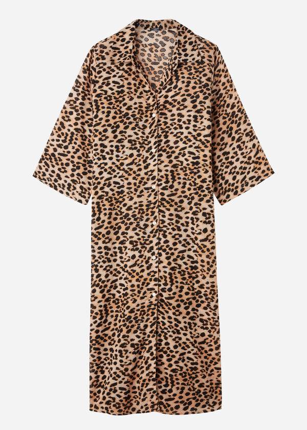 Calzedonia Animal Patterned Midi Shirt Cover Ups Dam Bruna | SE2124XF