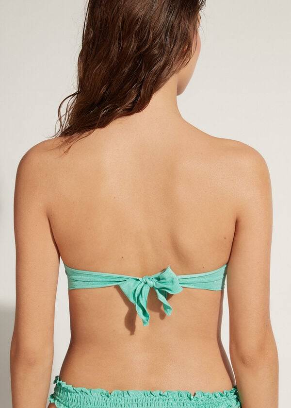 Calzedonia Bandeau Formentera Bikinitoppar Dam Gröna | SE2502YU