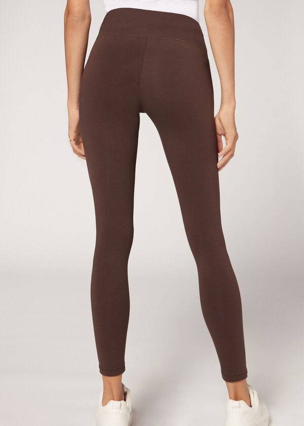 Calzedonia Bomull Leggings Dam Bruna | SE1551ZG