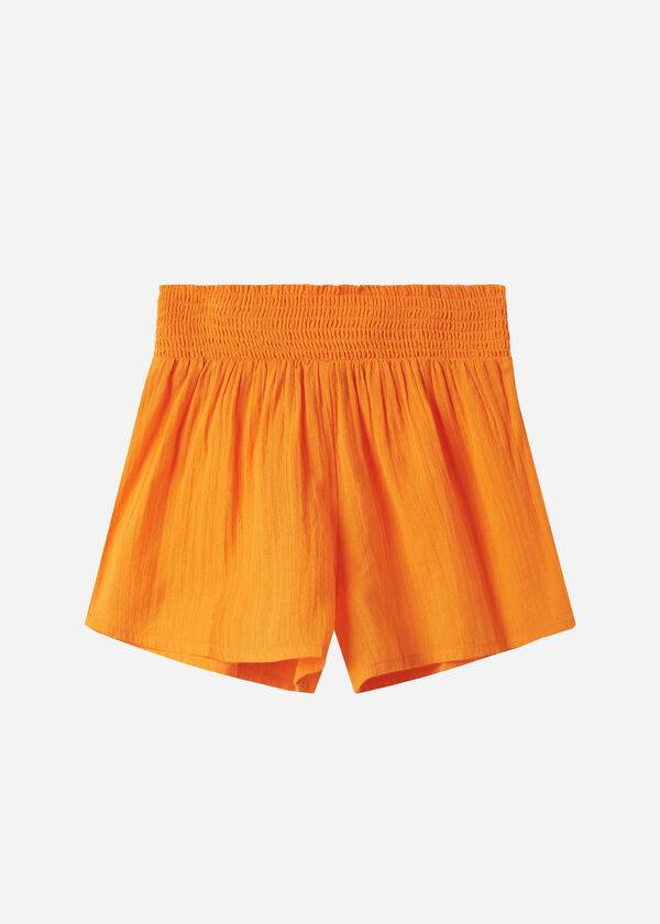 Calzedonia Bomull Shorts Cover Ups Dam Orange | SE2070LH