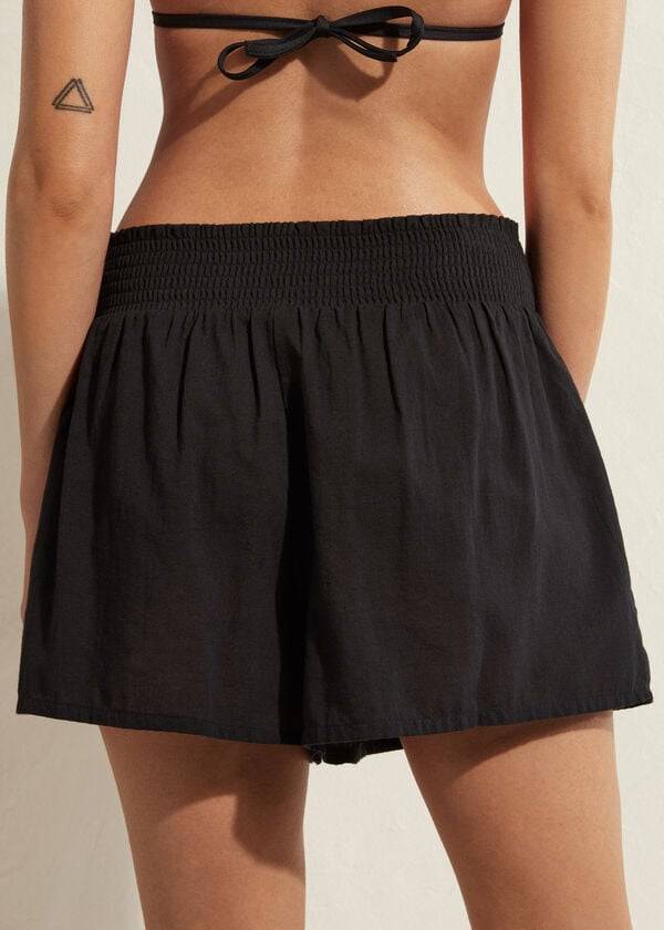 Calzedonia Bomull Shorts Cover Ups Dam Svarta | SE2066GL