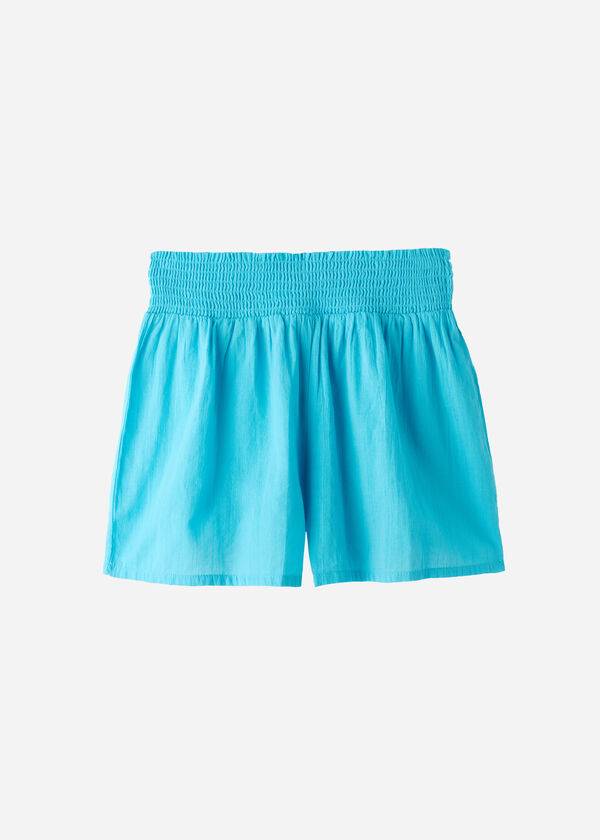 Calzedonia Bomull Shorts Cover Ups Dam Turkos Gröna | SE2064DN