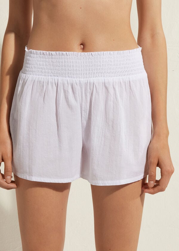 Calzedonia Bomull Shorts Cover Ups Dam Vita | SE2067HK