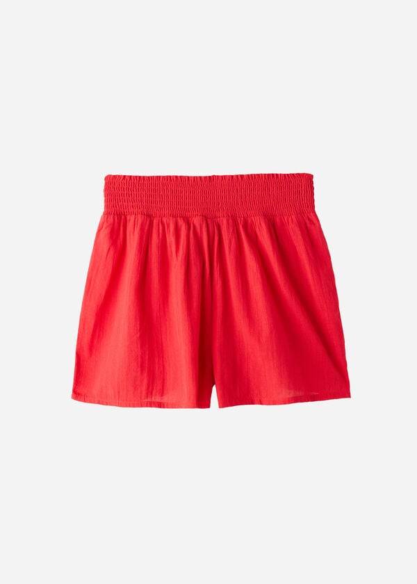 Calzedonia Bomull Shorts Sexy Cover Ups Dam Röda | SE2063SO