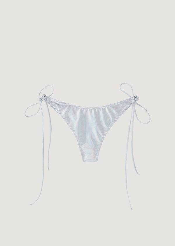 Calzedonia Brazilian Side Tie Daytona Bikiniunderdel Dam Silver | SE2869QZ