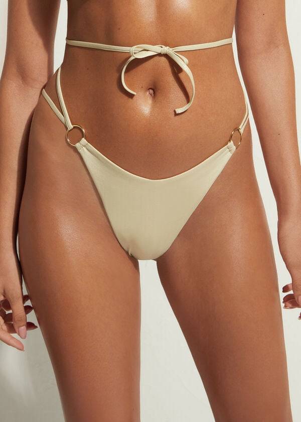 Calzedonia Brazilian String Abu Dhabi Bikiniunderdel Dam Guld | SE2865TV