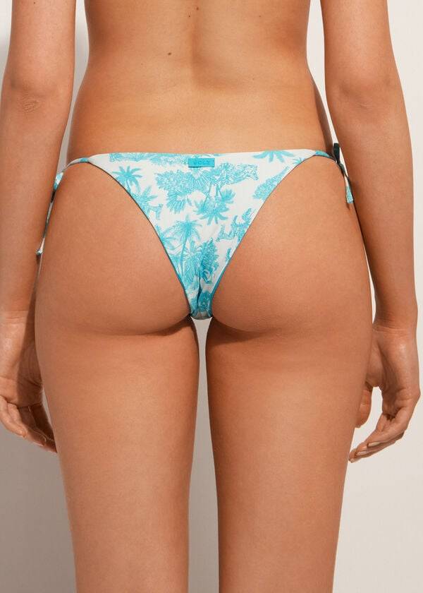 Calzedonia Brazilian String Sorrento Bikiniunderdel Dam Blå | SE2852MA