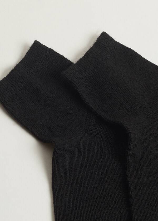 Calzedonia Cashmere Blend Korta Strumpor Barn Svarta | SE1024DN