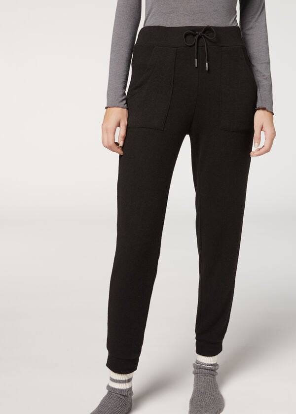 Calzedonia Cashmere Blend Stretch Leggings Dam Svarta | SE1569SO