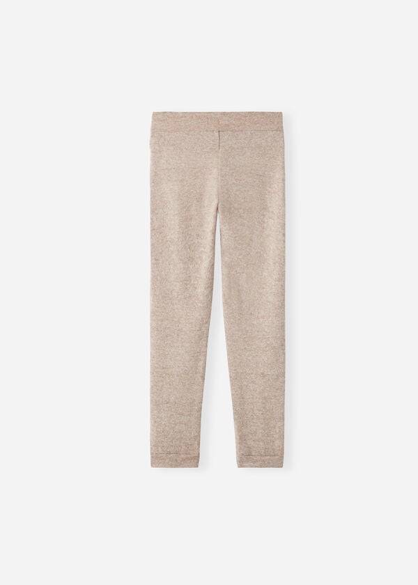 Calzedonia Cashmere Blend Stretch Sport Leggings Barn Beige | SE1069YU