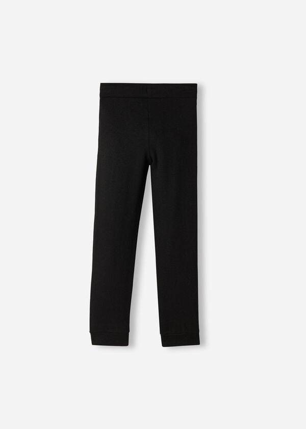 Calzedonia Cashmere Blend Stretch Sport Leggings Barn Svarta | SE1071IS