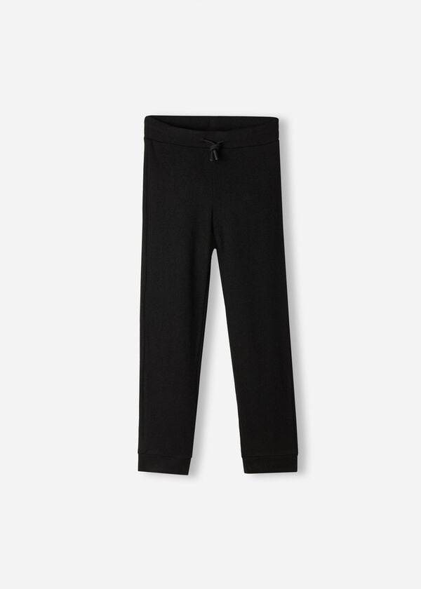 Calzedonia Cashmere Blend Stretch Sport Leggings Barn Svarta | SE1071IS