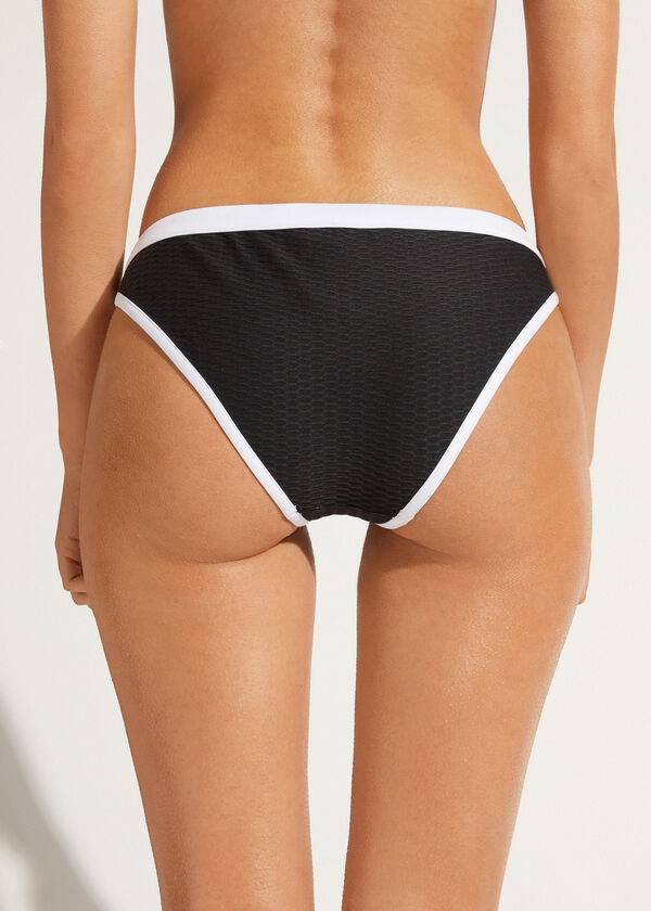 Calzedonia Coimbra Bikiniunderdel Dam Svarta Vita | SE2822EX