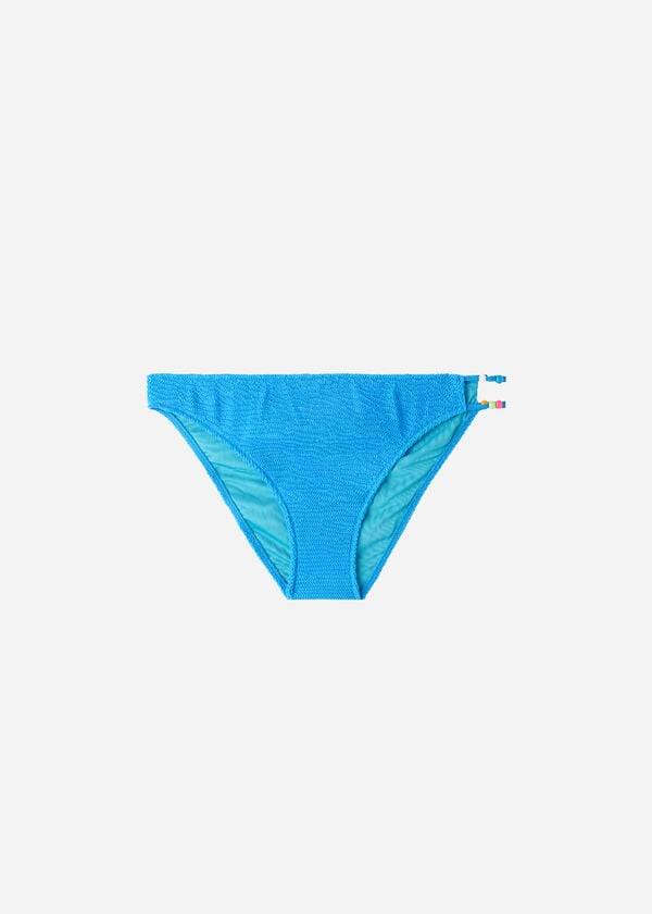 Calzedonia Crinkled San Diego Bikiniunderdel Dam Blå | SE2816OR