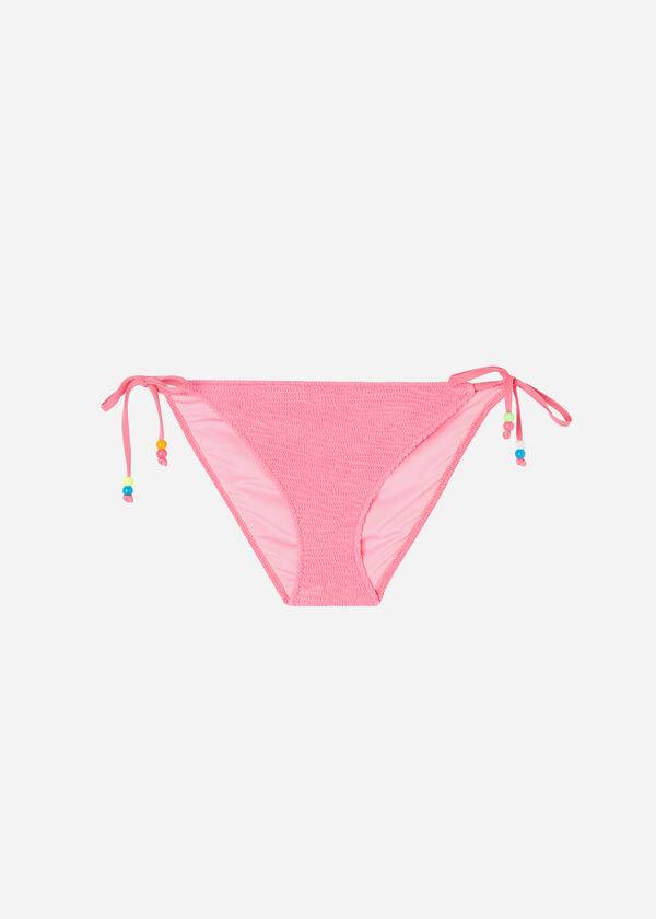 Calzedonia Crinkled String San Diego Bikiniunderdel Dam Rosa | SE2815PQ