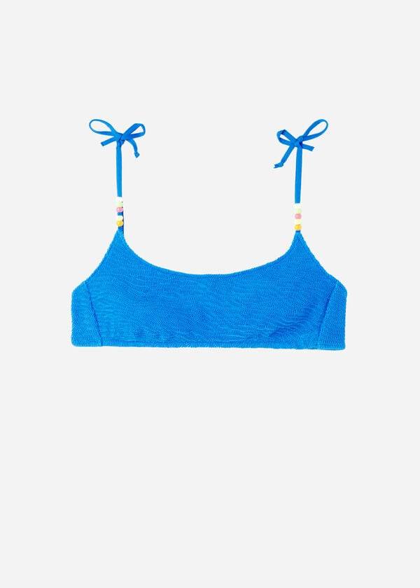 Calzedonia Crinkled Tank-Trend San Diego Bikinitoppar Dam Blå | SE2487XF