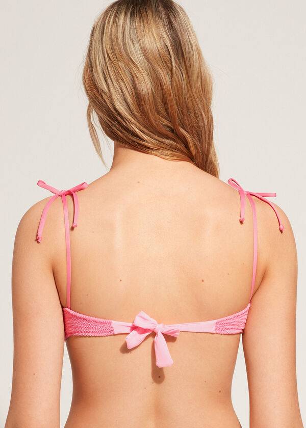 Calzedonia Crinkled Tank-Trend San Diego Bikinitoppar Dam Rosa | SE2488ZG