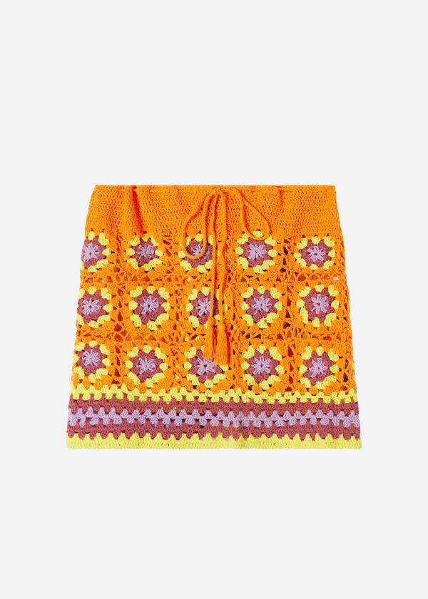 Calzedonia Crochet Skirt Cover Ups Dam Orange | SE2061PQ