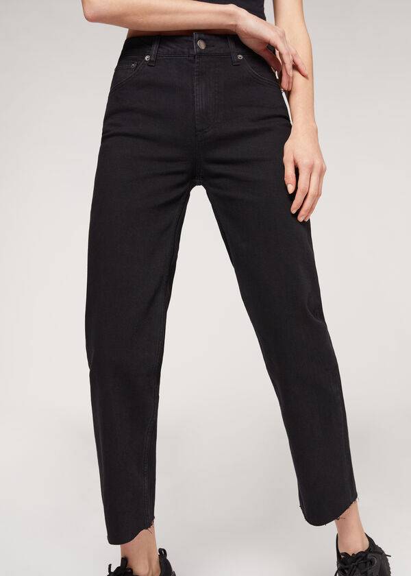 Calzedonia Cropped Hetero-Leg Jeans Dam Svarta | SE1627KI