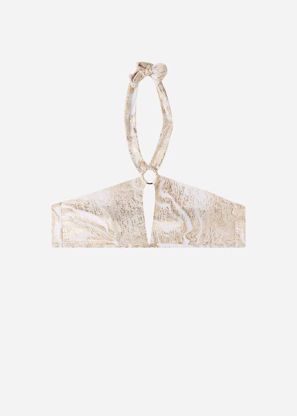 Calzedonia Cut-Out Bandeau Hollywood Bikinitoppar Dam Guld | SE2484BC