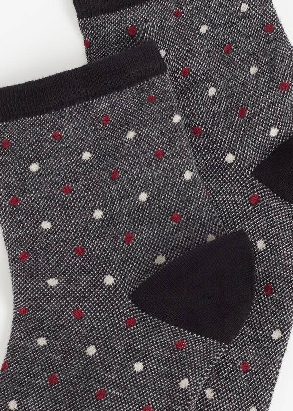 Calzedonia Dot-Pattern Korta Strumpor Dam Svarta | SE1762VD