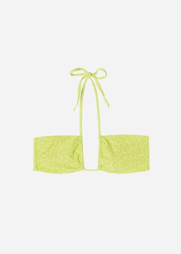 Calzedonia Drawstring Bandeau Bangkok Bikinitoppar Dam Gröna | SE2483NB