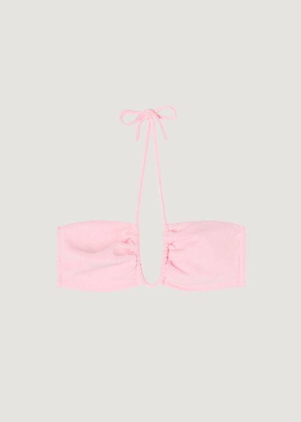 Calzedonia Drawstring Bandeau Beverly Hills Eco Bikinitoppar Dam Rosa | SE2482MA