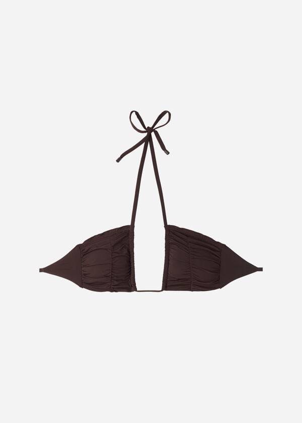 Calzedonia Drawstring Bandeau Islamorada Bikinitoppar Dam Kaffe Bruna | SE2479EX