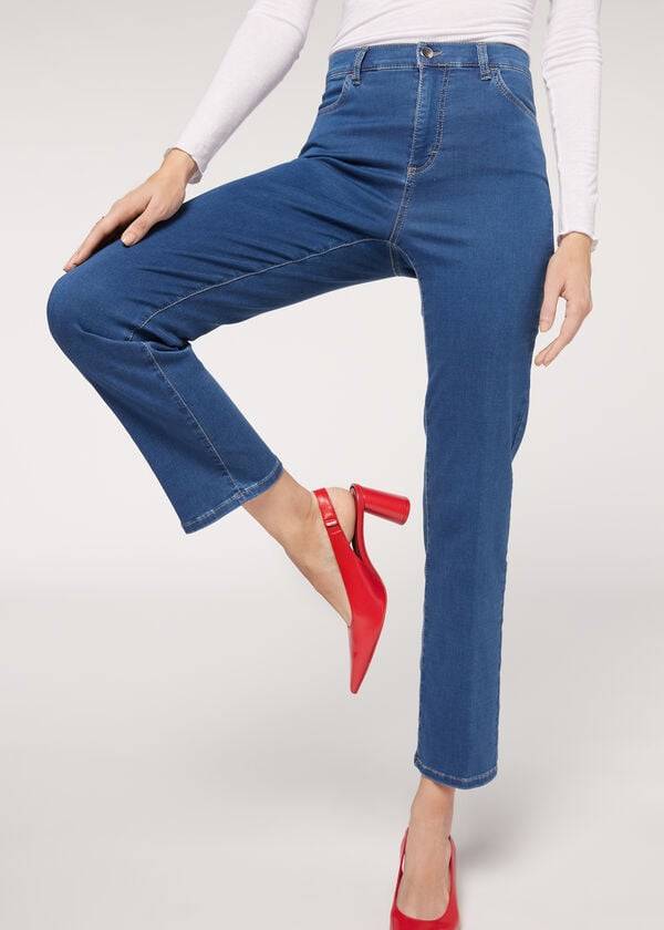 Calzedonia Eco Bekvämlighet Jeans Dam Blå | SE1622DN