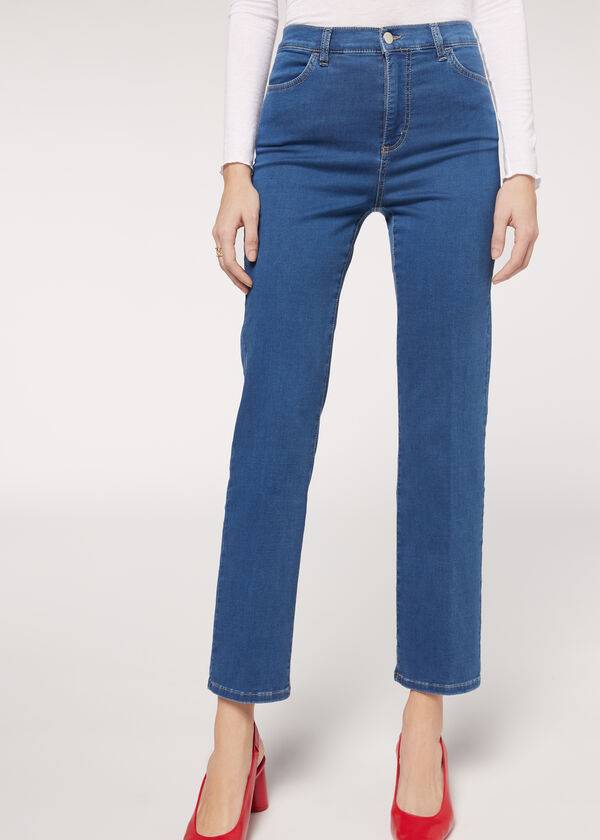 Calzedonia Eco Bekvämlighet Jeans Dam Blå | SE1622DN