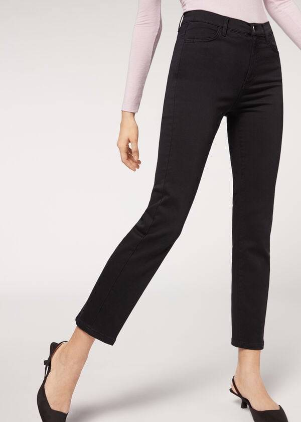 Calzedonia Eco Bekvämlighet Jeans Dam Svarta | SE1624GL