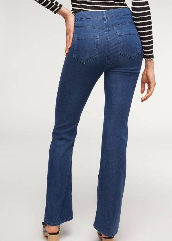 Calzedonia Eco Light Flared Denim Jeans Dam Marinblå | SE1614TV