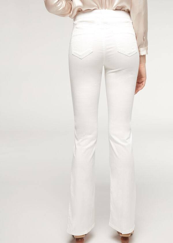 Calzedonia Eco Light Flared Denim Jeans Dam Vita | SE1617IS