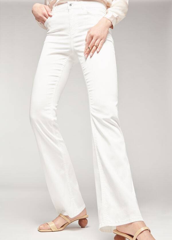 Calzedonia Eco Light Flared Denim Jeans Dam Vita | SE1617IS