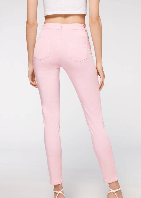 Calzedonia Eco Light Push Up Denim Byxor Dam Rosa | SE1464AP