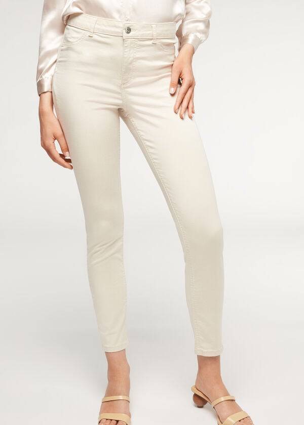 Calzedonia Eco Light Push Up Denim Jeans Dam Bruna Beige | SE1611WY