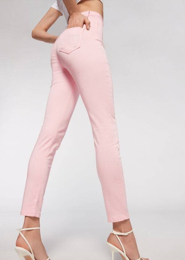 Calzedonia Eco Light Push Up Denim Jeans Dam Rosa | SE1612EX