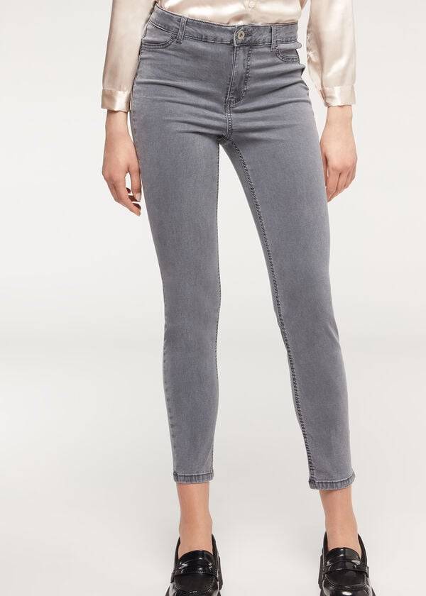 Calzedonia Eco Light Push Up Denim Jeans Dam Silver | SE1613RW