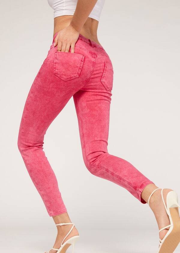 Calzedonia Faded Mager Push-Up Jeans Dam Rosa | SE1602LH