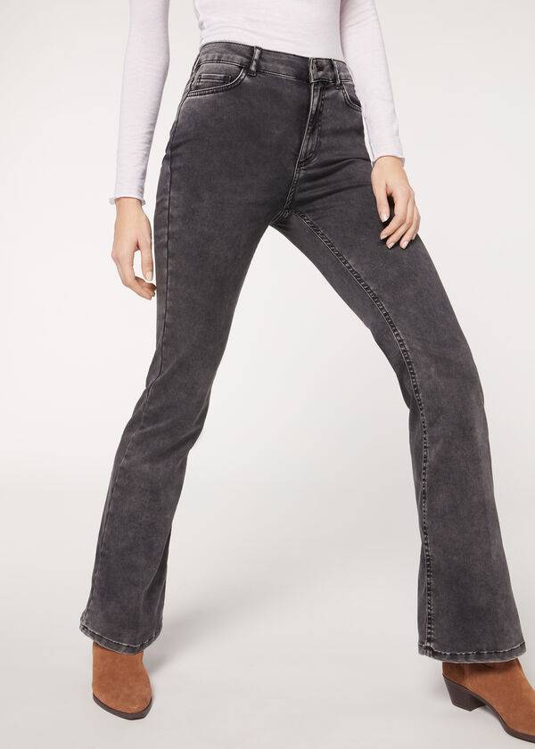 Calzedonia Flared Jeans Dam Grå | SE1596DN