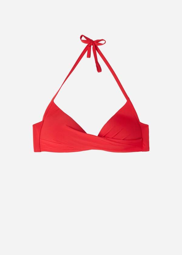 Calzedonia Graduated Soft Crisscross Vadderad Triangle Indonesia Bikinitoppar Dam Röda | SE2432BC