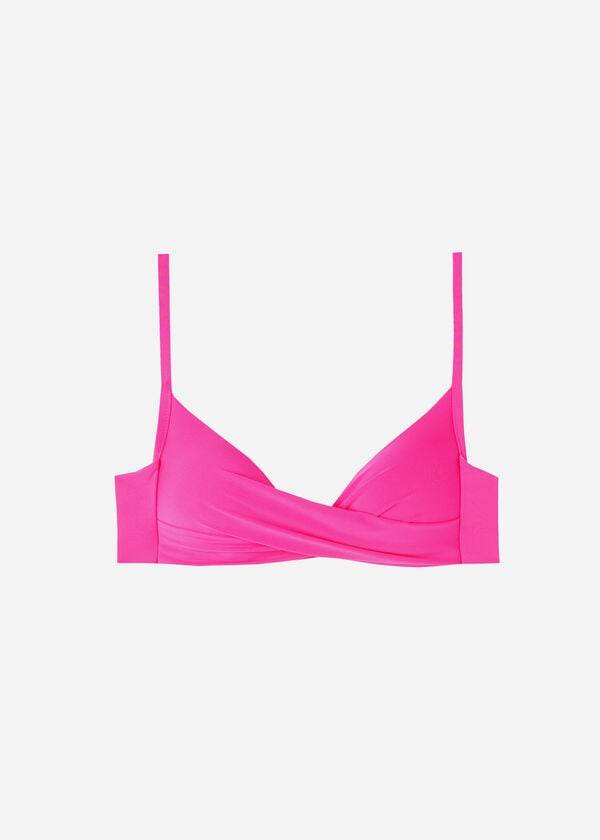 Calzedonia Graduated Soft Crisscross Vadderad Triangle Indonesia Bikinitoppar Dam Rosa | SE2435XF