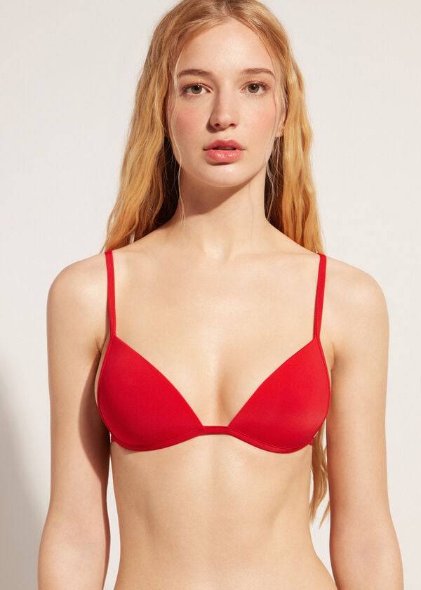 Calzedonia Graduated Soft Vadderad Triangle Indonesia Bikinitoppar Dam Röda | SE2426RW