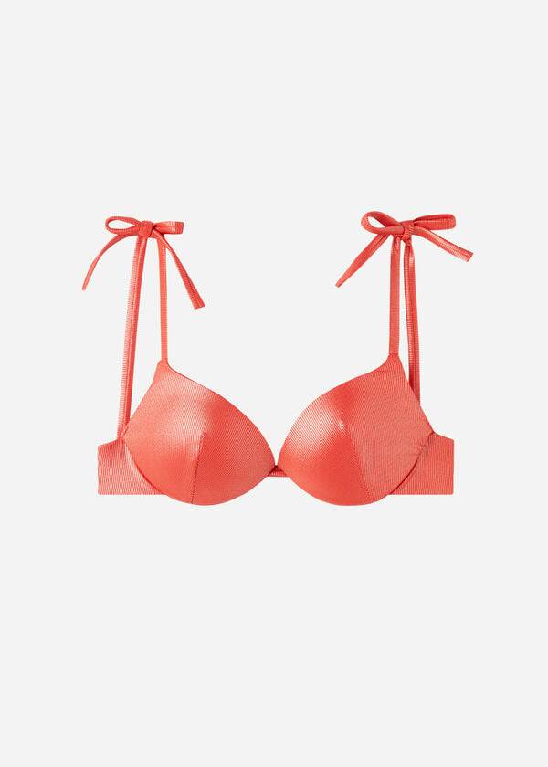 Calzedonia Graduated Vadderad Push Up Antigua Bikinitoppar Dam Korall Orange | SE2474IS