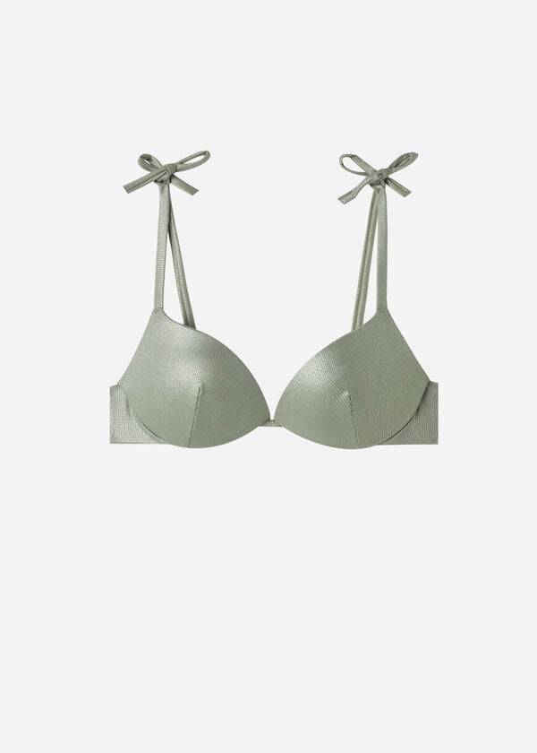 Calzedonia Graduated Vadderad Push Up Antigua Bikinitoppar Dam Gröna | SE2475UT