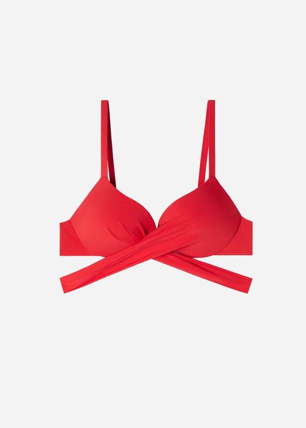 Calzedonia Graduated Vadderad Push Up Indonesia Bikinitoppar Dam Röda | SE2466HK