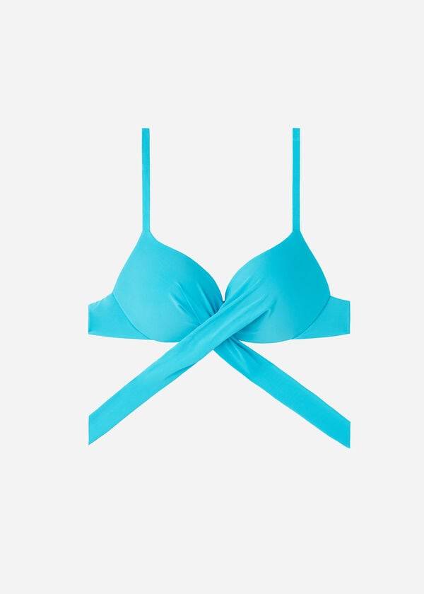 Calzedonia Graduated Vadderad Push Up Indonesia Bikinitoppar Dam Turkos | SE2467GL