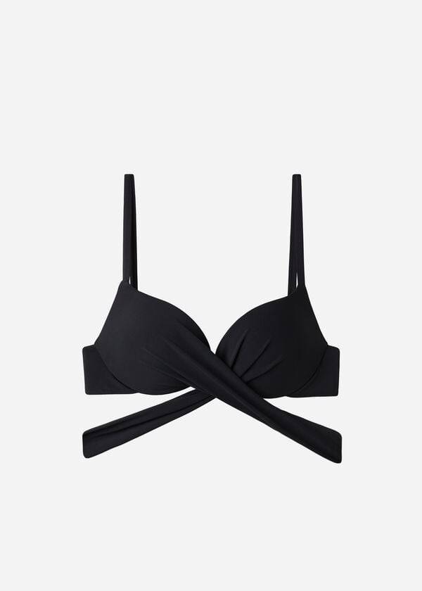 Calzedonia Graduated Vadderad Push Up Indonesia Bikinitoppar Dam Svarta | SE2471AP