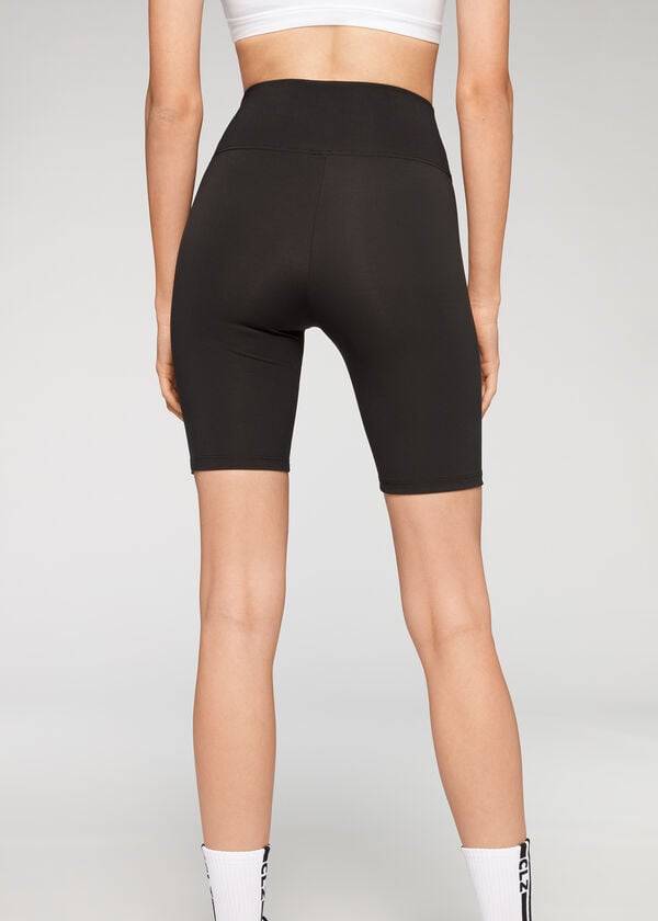 Calzedonia Gympa Bike Leggings Dam Svarta | SE1570DN